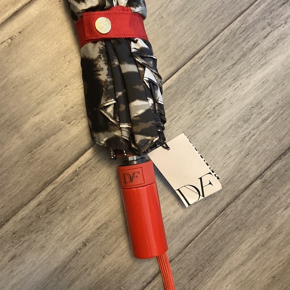 NWT 2015 Diane von furstenberg DVF Umbrella-snow leopard/vintage leopard natural - Picture 4 of 5
